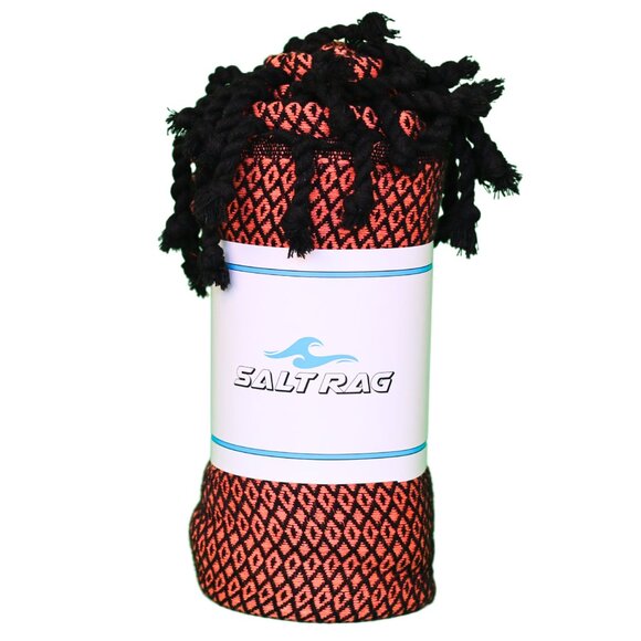 Salt Rag Beach Towel - "Orange Barnacle Rag" [Sand Free Turkish Beach Towel] - Picture 3 of 6
